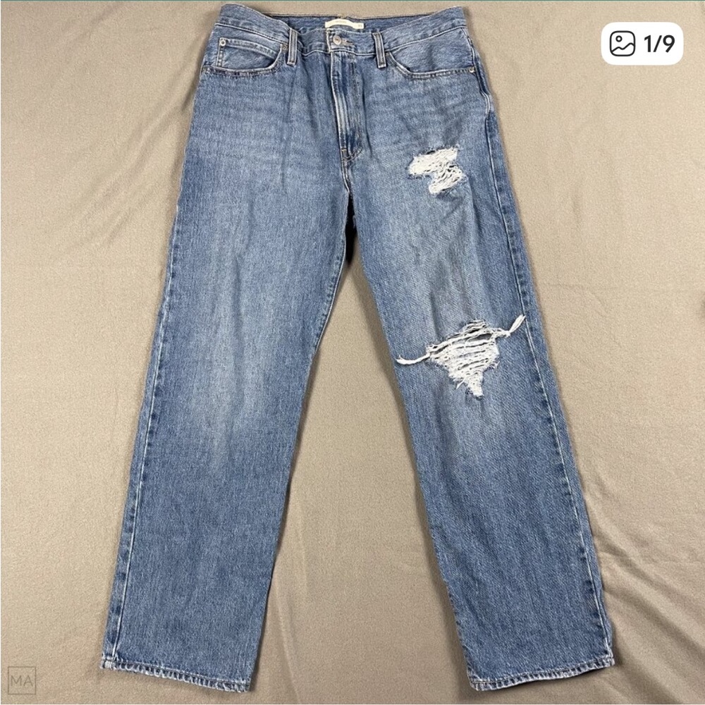Levi's Women's Jeans '94 Baggy Denim Distressed Casual‎ Size 31 Blue